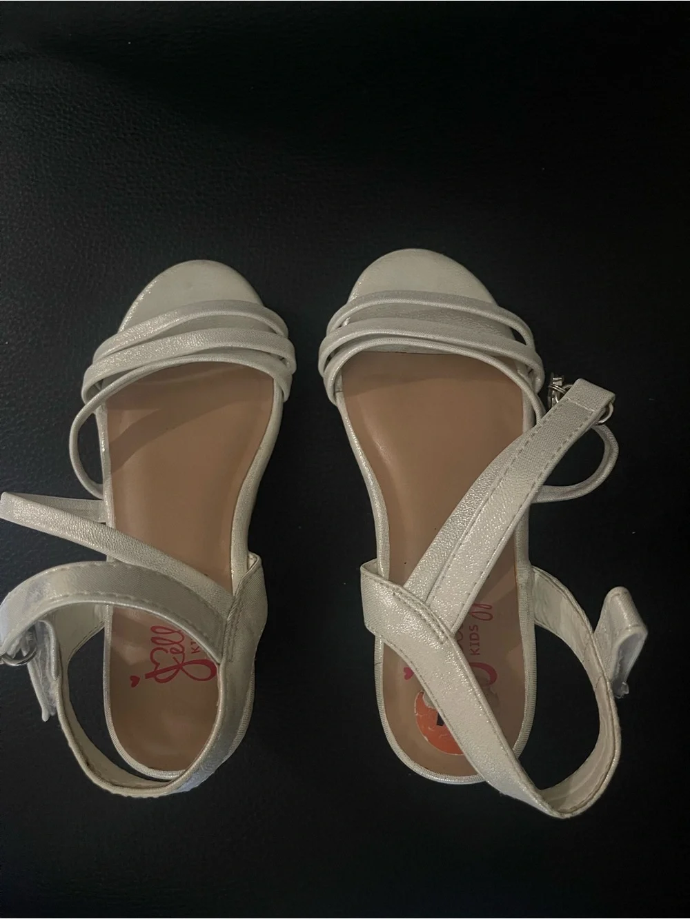 Women's White Strappy Ankle Strap Sandals
